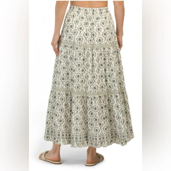 NWT Max Studio London Pull on Tiered Maxi Skirt - Picture 2 of 9